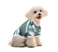 T-shirt pour chien avec motif « The Wind Blows on the Leaves » - Vêtement pour chien et chat - Respirant - Doux - Taille S