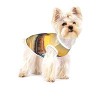 T-shirt pour chien en coton imprimé coucher de soleil à Barcelone - Doux et respirant - Sans manches - Pour grand chiot et chat