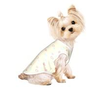T-shirt pour chien en maille douce et respirante avec nœud et cœur | T-shirt pour chien en maille de polyester doux avec tissage respirant pour garder les chiots et les chats au frais