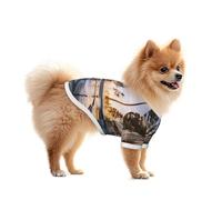 T-shirt pour chien en maille filet Waterfall Beside the Tropical Swimming Pool - Léger et respirant - Séchage rapide - Extensible - Pour petits chiens