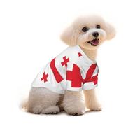 T-shirt pour chien et chat avec drapeau de la Géorgie - Respirant et doux - Taille M
