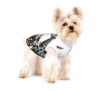 T-shirt pour chien Girafe peinture noire et blanche de qualité supérieure - 100 % coton doux Ropa Para Perros, parfait pour les chiens de petite et moyenne taille, chemise élégante et confortable pour