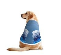 T-shirt pour chien imprimé ailes d'ange pour animal de compagnie, gilet doux, respirant, léger et extensible pour chien de taille moyenne