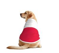 T-shirt pour chien imprimé drapeau polonais pour animal de compagnie, doux, respirant, léger et extensible pour chien de taille moyenne
