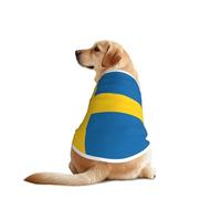 T-shirt pour chien imprimé drapeau suédois, doux, respirant, léger et extensible pour chien de taille moyenne