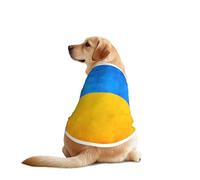 T-shirt pour chien imprimé drapeau ukrainien, doux, respirant, léger et extensible pour chien de taille moyenne