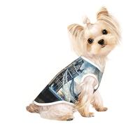 T-shirt pour chien imprimé historique Old Tower Bridge Londres T-shirt d'été pour animaux de compagnie T-shirts extensibles chats chiens T-shirt sans manches débardeur pour chien