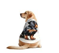 T-shirt pour chien imprimé teckel parisien, doux, respirant, léger et extensible pour chien de taille moyenne
