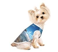 T-shirt pour chien imprimé « Water Rush to Tropical Beach » - T-shirt d'été pour animaux de compagnie - T-shirt extensible pour chats et chiens - Débardeur sans manches