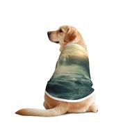 T-shirt pour chien motif cascades et brouillard dans un monde fantastique - Respirant et rafraîchissant pour grands chiens, protection solaire et confortable pour Golden Retriever, Husky, Alaska