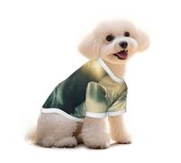 T-shirt pour chien Motif cascades et brouillard dans un monde fantastique - Vêtements pour chiots et animaux de compagnie - Débardeur élastique - Pour chiens et chats - Mignon - Respirant et doux