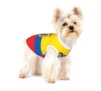 T-shirt pour chien, motif drapeau de l'Équateur, 100 % coton doux, parfait pour les chiens de petite et moyenne taille, chemise élégante et confortable pour chiens, taille M