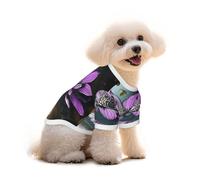 T-shirt pour chien, motif fleurs de lotus, ruines urbaines, vêtements pour chiots, gilet pour animaux de compagnie et débardeur élastique, pour chiens et chats, mignon, respirant, doux, taille M