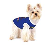 T-shirt pour chien ou chat avec drapeau de l'État du Dakota du Nord - En coton - Sans manches - Convient aux petits animaux de compagnie