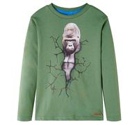 T-shirt pour Enfant à Manches Longues Vêtement Imprimé Gorille Bleu Pétrole 104
