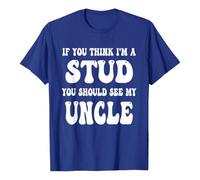 T-shirt pour enfant avec inscription humoristique en allemand « If You Think I'm a Stud », Style_u02 Bleu, L