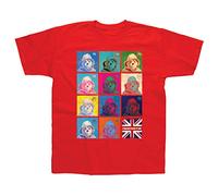 T-shirt pour enfant Paddington Bear 100 % coton avec motif classique « Warhol-Style » imprimé sur le devant - Rouge - 9-10 ans
