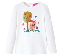 T-Shirt Pour Enfants À Manches Longues Écru 128