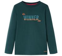 T-Shirt Pour Enfants À Manches Longues Vert Foncé 104