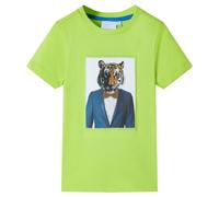 T-Shirt Pour Enfants Avec Manches Courtes Vert Citron 116
