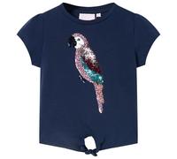 vidaXL T-Shirt pour Enfants Bleu Marine 128