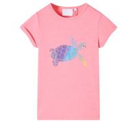 T-shirt pour enfants rose vif 128 vidaXL