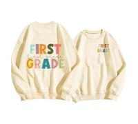 T-shirt pour enseignant pour femme sans imprimé pour la rentrée scolaire, les vacances, l'anniversaire, la fête des enseignants, beige, XL