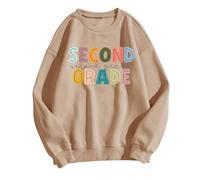 T-shirt pour enseignant pour femme, t-shirt pour le premier jour d'école, tenue d'enseignant pour la rentrée scolaire, vacances, anniversaire, haut graphique, kaki, L