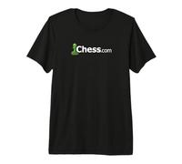 T-Shirt pour Fan du site d'échecs en Ligne avec Logo Classique de Chess.COM, Noir T-Shirt Haut de Gamme