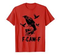T-shirt pour femme avec imprimé lettre anglaise, manches courtes, col rond, haut basique pour les loisirs et les affaires, rouge, S