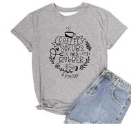 T-shirt pour femme avec inscription amusante du jardinier - Easily Distracted by Garden Stuff Haut | T-shirt amusant pour les amateurs de jardin comme idée cadeau, Style_v02 Gris, S