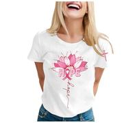 T-shirt pour femme avec inscription inspirante et positive - Manches courtes - Col rond - T-shirt graphique - Espoir - Minimaliste - Inscription en forme de cœur - Pour les loisirs, Stil-g03 Blanc