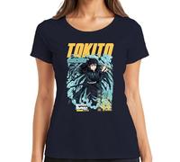 T-shirt pour femme Demon Slayer Tokito Muichiro Mist Hashira brouillard épée cadeau, bleu marine, S
