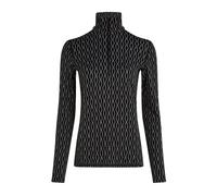 T-shirt pour femme Icebreaker Merino 260 Vertex LS HZ On-Piste Black/Snow/J M