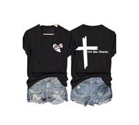 T-shirt pour femme Live Like Charlie Change My Mind pour femme avec imprimé cœur drapeau américain, Noir , S