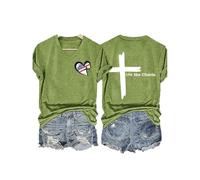 T-shirt pour femme Live Like Charlie Change My Mind pour femme avec imprimé cœur drapeau américain, Vert, XXL