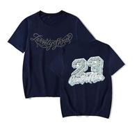 T-Shirt pour Femmes Et Hommes Rapper Central Singer CEE Pullover Tee Short Sleeve Casual Streetwear Tops-Blue||s