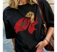 T-shirt pour femmes, T-shirt à manches courtes noir avec drapeau marocain, convient pour le printemps et l'été, nouvelle arrivée, vêtements de sport pour femmes, à la mode, doux, respirant, Top à manc