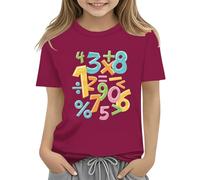 T-shirt pour fille 146 Math Kids - Numéro 2025 - Pour la journée scolaire et la journée des maths, Bordeaux, 2-3 ans