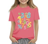 T-shirt pour fille 146 Math Kids - Numéro 2025 - Pour la journée scolaire et la journée des maths, Rose, 2-3 ans