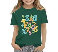 T-shirt pour fille 146 Math Kids - Numéro 2025 - Pour la journée scolaire et la journée des maths, vert, 2-3 ans