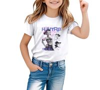 T-shirt pour fille Kpop Merch Membre Tee pour filles fans de 1 à 12 ans Hauts surdimensionnés à col rond Huntrx Top Mode Coupe droite Décontracté Manches courtes Graphique 2025 Pop enfants, #A40, 11