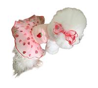 T-shirt pour fille - Vêtement de plage - Gilet de fraise pour chiot et chat - Robe fraise