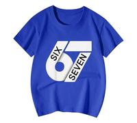 T-shirt pour garçon avec imprimé graphique pour enfants et adolescents, vêtements décontractés de tous les jours en tissu mélangé doux, idéal pour les jeux et l'école., bleu, 5-6 ans