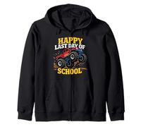 T-Shirt pour garçon Motif Monster Truck Happy Last Day of School Sweat à Capuche