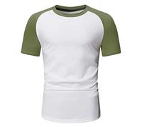 T-shirt pour homme à manches courtes classique décontracté en coton léger confortable extensible coupe ajustée uni tendance pour le travail, le travail quotidien, 17, XL