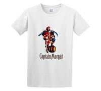 T-shirt pour homme Attmye Captain Morgancaptain Morgans style classique, blanc, M