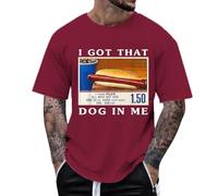 T-shirt pour homme avec citation amusante de hot-dog, style vintage, pour les fans de fast-food, Style_e02 Rouge, L