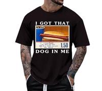 T-shirt pour homme avec citation amusante de hot-dog, style vintage, pour les fans de fast-food, Style_e01 Noir, L