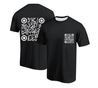 T-shirt pour homme avec code QR Funny Fu Qr Code Fuck-You T-shirt décontracté à col rond à manches courtes Funky Trend Adolescents Filles Qr Code T-shirt Carnaval, Noir1, XL